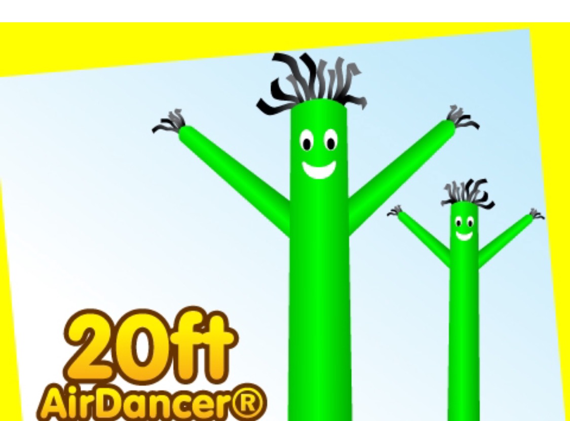 thumbnail image 2 of Skyerz 20ft Wacky Wavy Inflatable Advertising Dancer – Yellow Air Sock Tube Man – Floor Standing 2 of 4