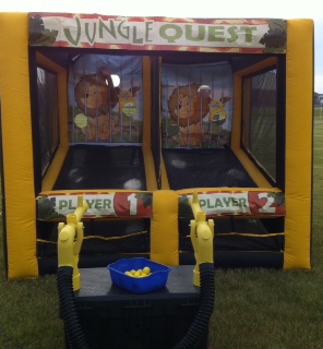 Jungle themed inflatabe games