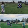 Archery with inflatable target