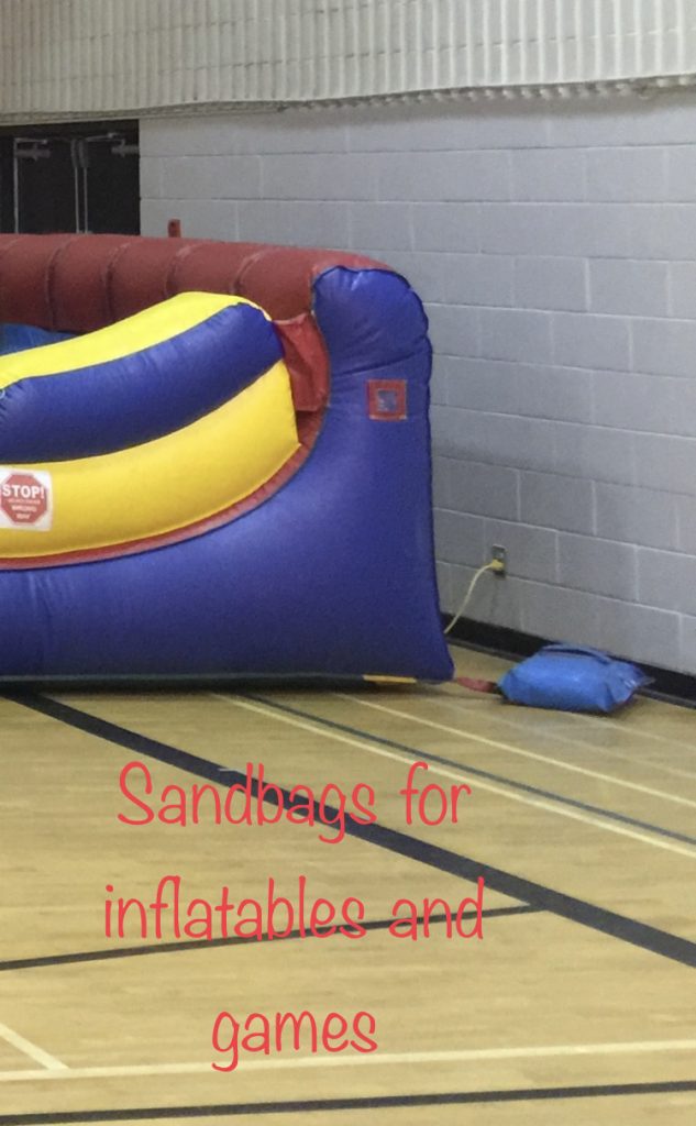 Sandbags for inflatables and games Carnivals for Kids at Heart