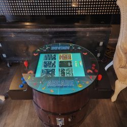 Whiskey Barrel Arcade Cocktail Table for 1 or 2 player - 60 games (RCT-101-WB) - Image 9