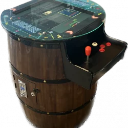 Whiskey Barrel Arcade Cocktail Table for 1 or 2 player - 60 games (RCT-101-WB) - Image 2