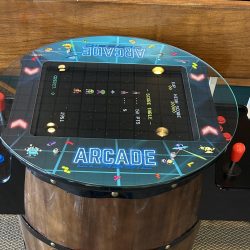 Whiskey Barrel Arcade Cocktail Table for 1 or 2 player - 60 games (RCT-101-WB) - Image 3