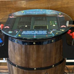 Whiskey Barrel Arcade Cocktail Table for 1 or 2 player - 60 games (RCT-101-WB) - Image 4