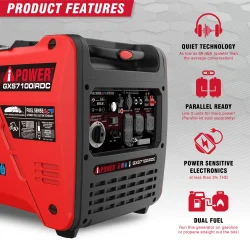 Generator  A-iPower 7100/5700W Dual Fuel Remote Start Inverter Generator