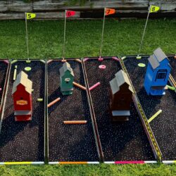 AAA Mini Golf Black carpet (MP-110B) with Grain Elevator Themed props
