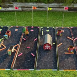AAA Mini Golf Black carpet (MP110-B) with Western props