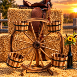 Rustic upright wheel with 4 bucket ( WD-Bucket)