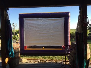 Outside Back yard  MOVIE night Weekend Package